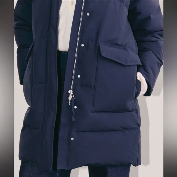 Everlane The Long Puffer Navy Blue - Winter Jacket - Picture 6 of 6